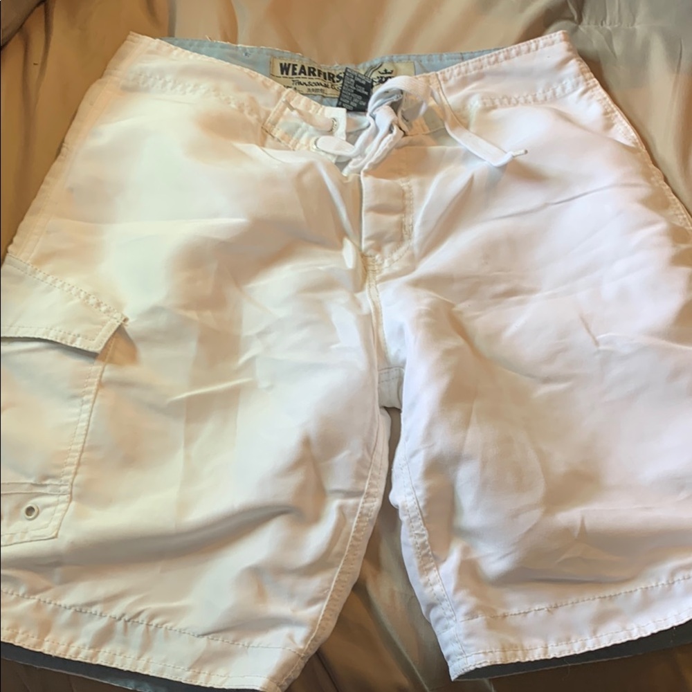 Men's White Wear first board/ swim Shorts